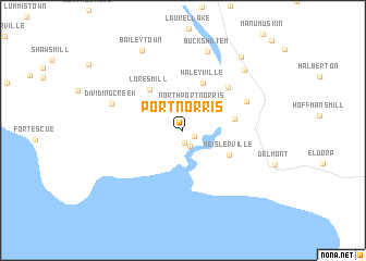 map of Port Norris