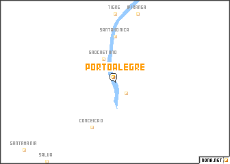 map of Pôrto Alegre