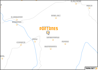 map of Portones