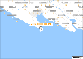 map of Portovenere