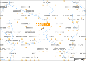 map of Porúbka