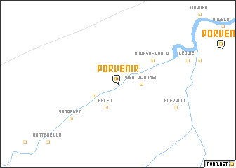 map of Porvenir