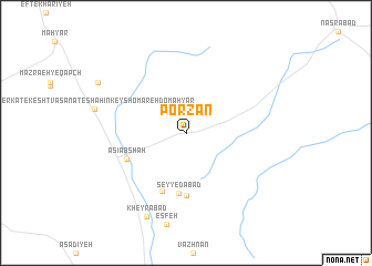 map of Porzān