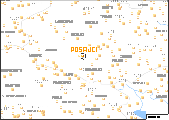 map of Posajci