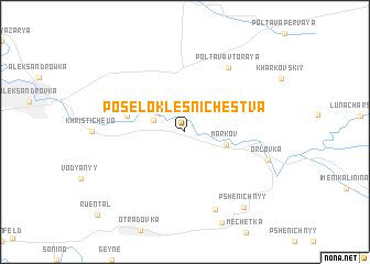 map of Posëlok Lesnichestva