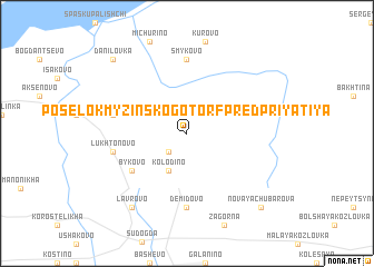 map of Posëlok Myzinskogo Torfpredpriyatiya