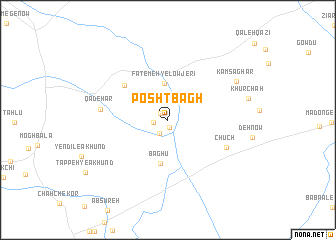 map of Posht Bāgh