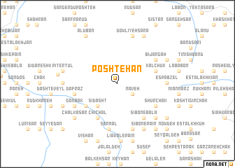 map of Poshtehān