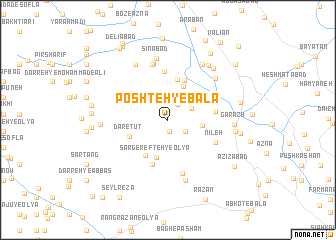 map of Poshteh-ye Bālā