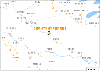 map of Poshteh-ye Posht