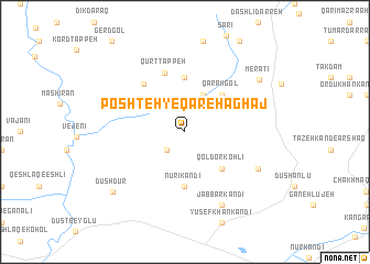 map of Poshteh-ye Qareh Āghāj