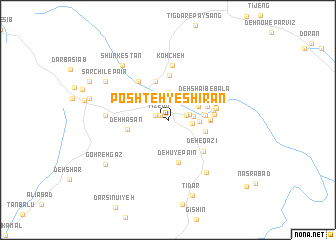 map of Poshteh-ye Shīrān