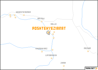 map of Poshteh-ye Zīārat
