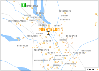 map of Posht-e Lor