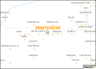 map of Posht-e Mazār