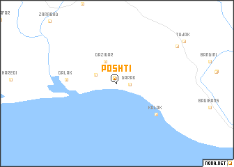 map of Poshtī