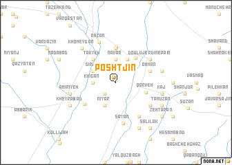 map of Posht Jīn