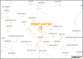 map of Posht Jū\