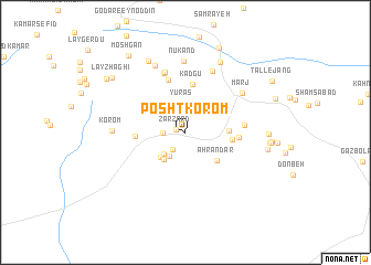 map of Posht Korom