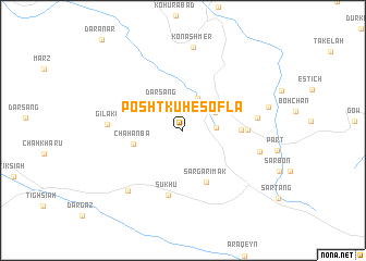 map of Poshtkūh-e Soflá