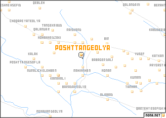 map of Posht Tang-e ‘Olyā