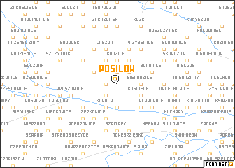 map of Posiłów