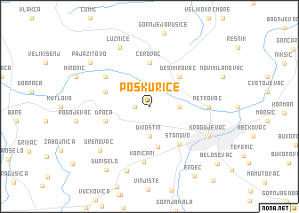map of Poskurice