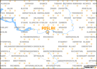 map of Pošlák