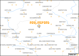 map of Poslingford