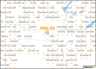 map of Pösling