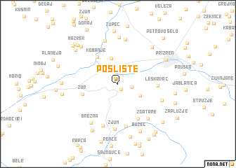 map of Poslište