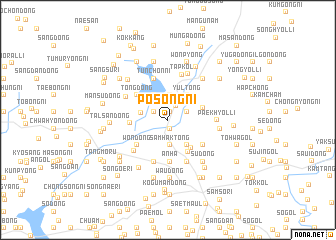 map of Posŏng-ni