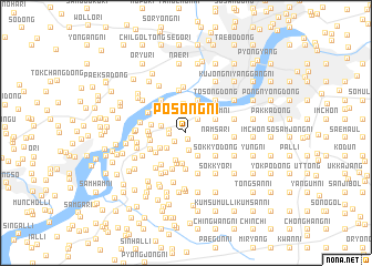 map of Posŏng-ni