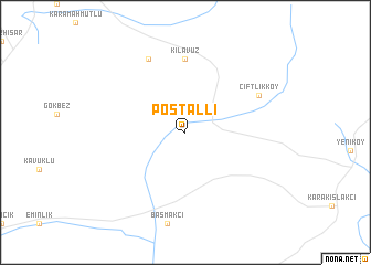 map of Postallı