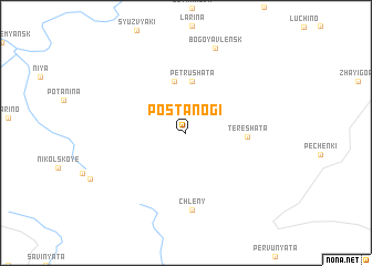 map of Postanogi