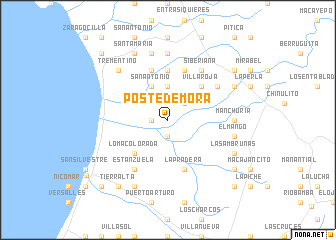 map of Poste de Mora