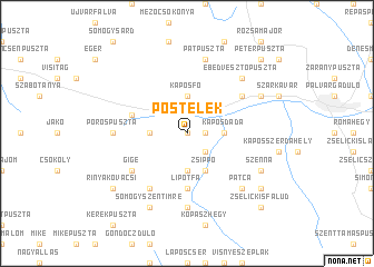 map of Póstelek