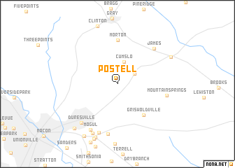 map of Postell