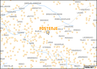 map of Postenje