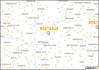 map of Postenje