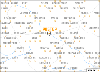 map of Postęp