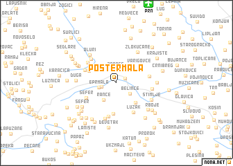 map of Pošter Mala