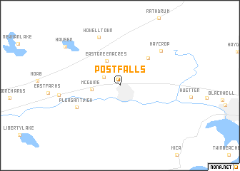 map of Post Falls