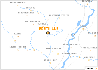 map of Post Mills