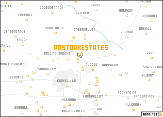map of Post Oak Estates