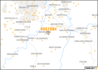 map of Post Oak