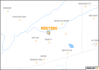 map of Post Oak