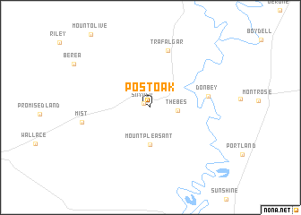 map of Post Oak