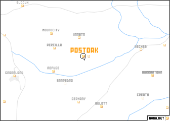 map of Post Oak