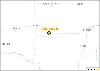 map of Postoak